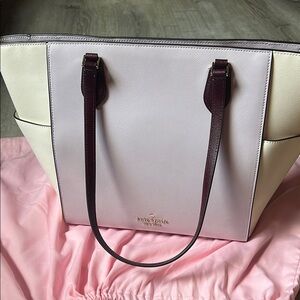 NWT Kate Spade Lilac and Cream Laptop Tote